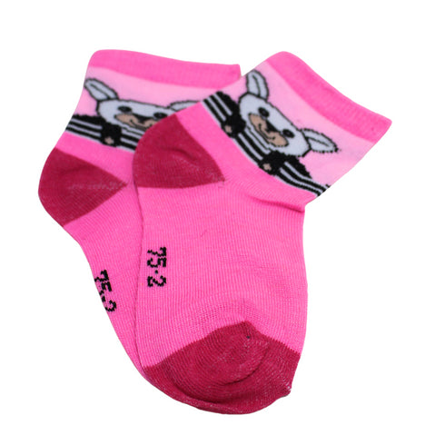 Light Pink Rabbit Kids Socks (6-8 Years)